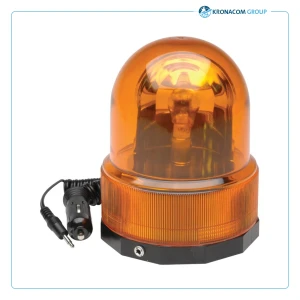 Gyrophare halogène 12 volts base magnétique + Cordon 1.5m